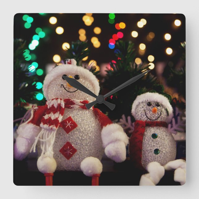 Christmas 035 square wall clock (Front)