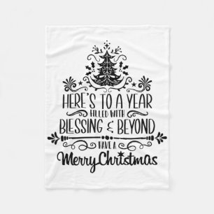 Christmas 1224 Christmas Tree Holy Night Santa Cla Fleece Blanket