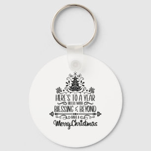 Christmas 1224 Christmas Tree Holy Night Santa Cla Keychain