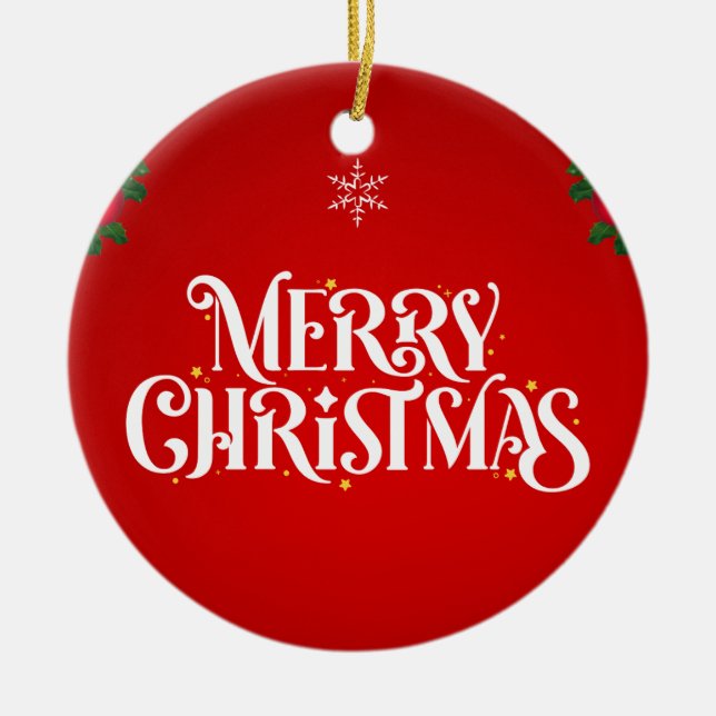 Christmas 13 ceramic ornament (Front)