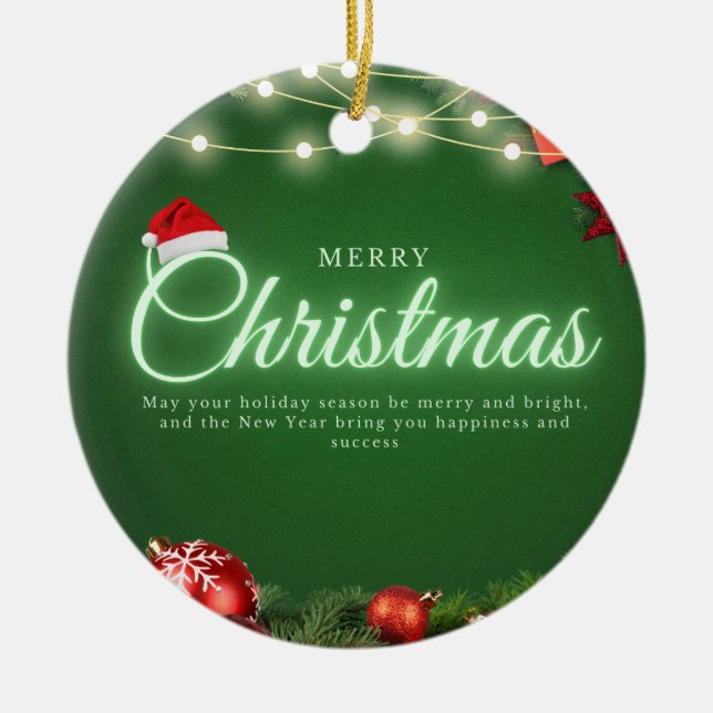 Christmas 14 ceramic ornament (Front)