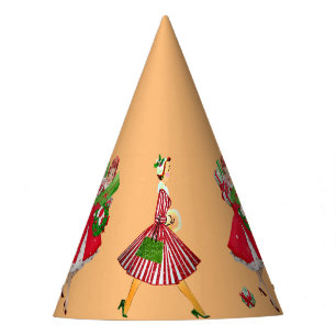 Christmas 1950 Vintage Ladies    Party Hat