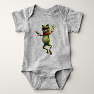 Christmas 1 frog, frog, Christmas, dancing frog Baby Bodysuit
