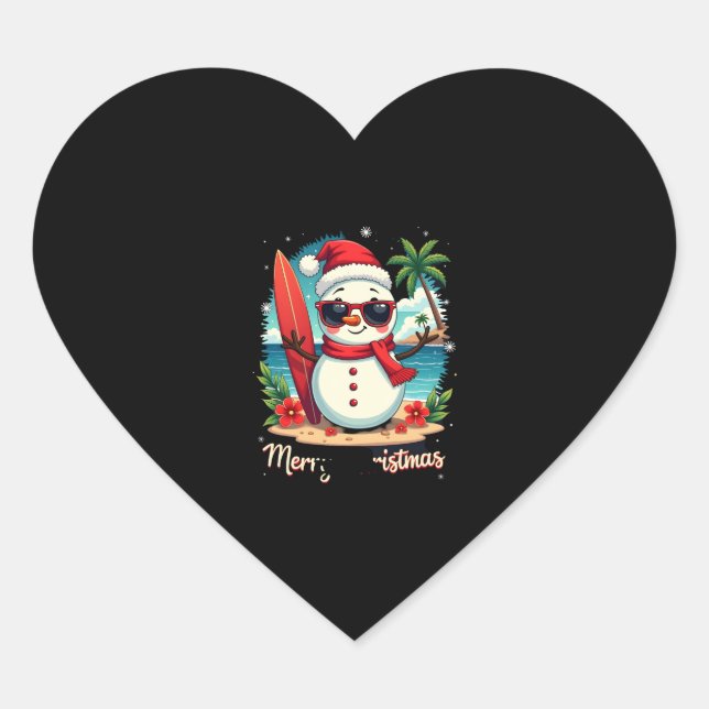 christmas (1) heart sticker (Front)