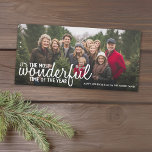 Christmas 1 horizontal or Panoramic photo - Wonder Holiday Card<br><div class="desc">It's the most wonderful time of the year! A simple and modern holiday design that highlights your photos. If you have any problems with your pictures or text,  click on the customize button and you will be able to move things around and make changes.</div>