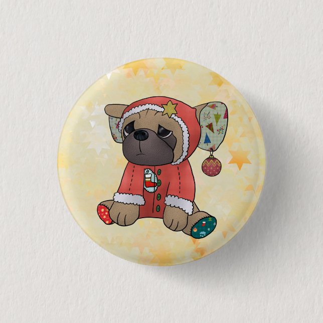Christmas 1 Inch Round Button (Front)