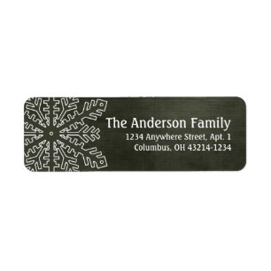 Christmas 1 : Snowflake 1e Return Address Labels