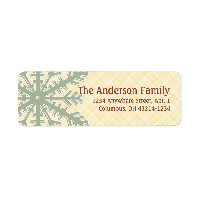 Christmas 1 : Snowflake 3 Return Address Labels (Front)