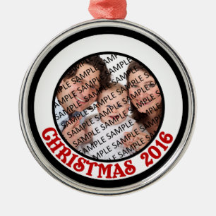 Christmas 2016 Commemorative Photo Round Ornament