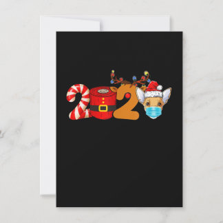christmas 2020 chihuahua lover mask toilet paper thank you card