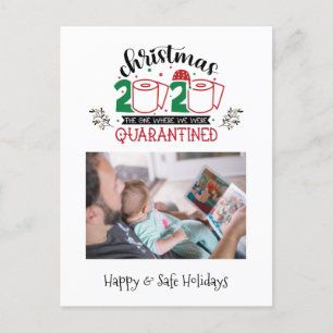 Christmas 2020   Where We Were Quarantined Photo Holiday Postcard