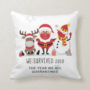 Christmas 2020 Year We Quarantined Commemorative Throw Pillow