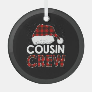 Christmas 2021 Cousin Crew Glass Ornament