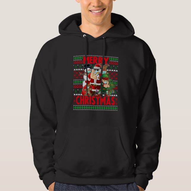 Christmas 2021  Merry Christmask Hoodie (Front)