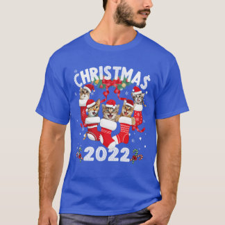 Christmas 2022 Cats Christmas Stocking family T-Shirt