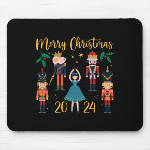 Christmas 2024 Clara And Nutcracker Ballet Pajama Mouse Pad