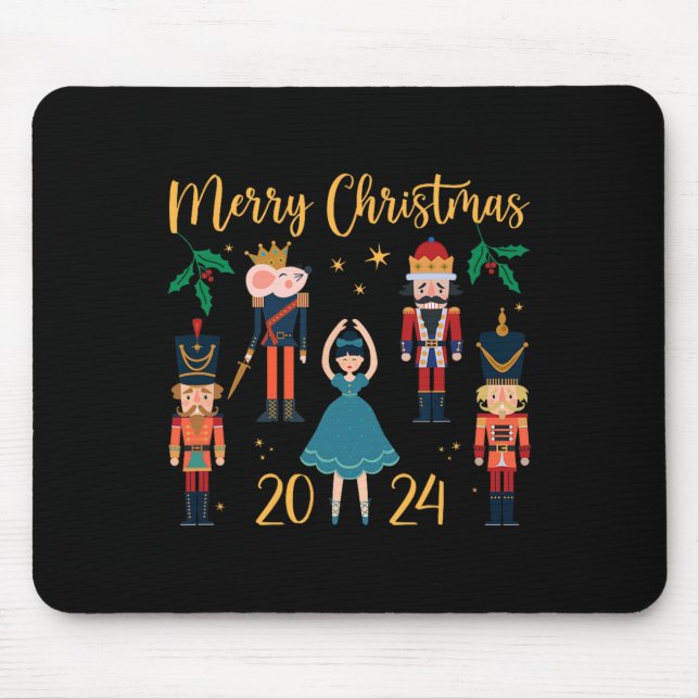 Christmas 2024 Clara And Nutcracker Ballet Pajama  Mouse Pad (Front)