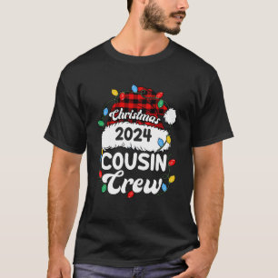 Christmas 2024 Cousin Crew Matching Xmas Lights Sa T-Shirt