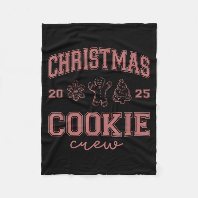 Christmas 2025 Cookie Crew Gingerbread Funny Chris Fleece Blanket (Front)