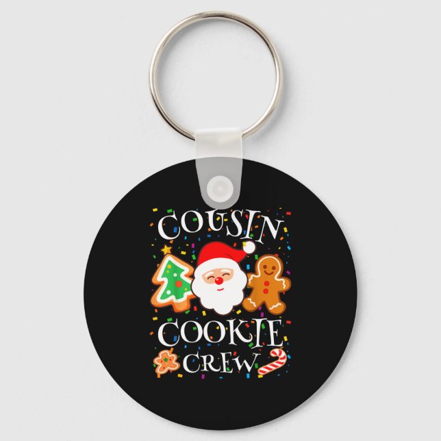 Christmas 2025 Cousin Cookie Baking Crew Squad Fam Keychain (Front)