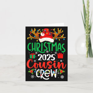 Christmas 2025 Cousin Crew Pajama Xmas Lights Card