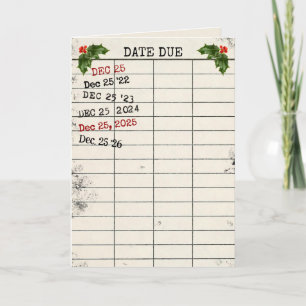 Christmas 2025 Library Card