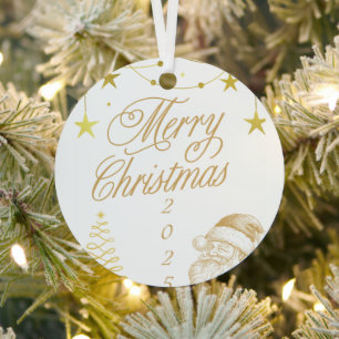 Christmas 2025 metal ornament