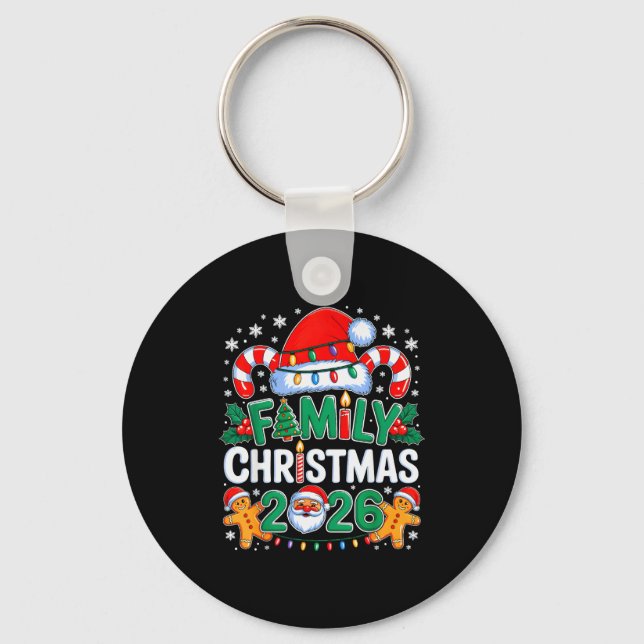 Christmas 2026 Family Matching Xmas Team Santa Squ Keychain (Front)