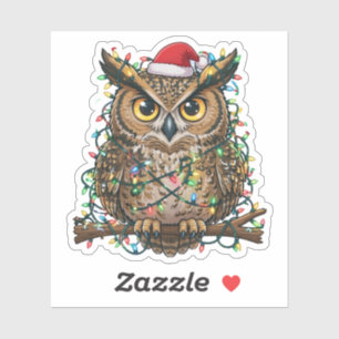 Christmas 2026 Festive Owl Holiday Bird