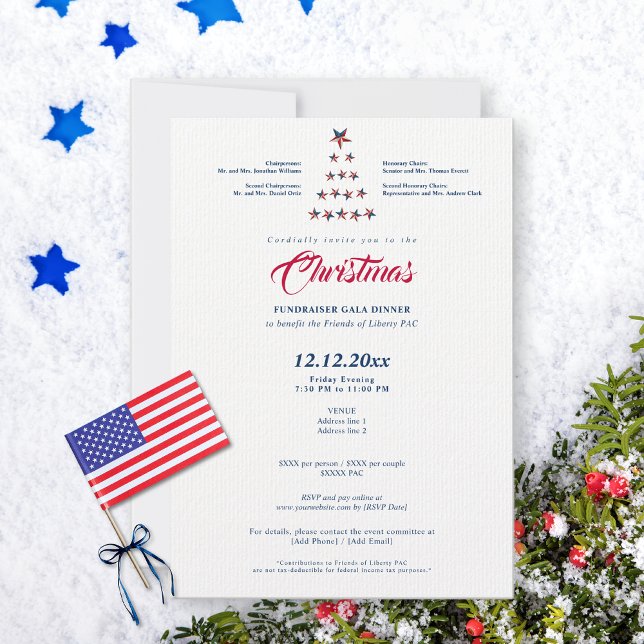 Christmas 2026 Political Fundraiser Gala Dinner Invitation (Christmas 2026 Political Fundraiser Gala Dinner Republican Democrat Bipartisan Kickoff Event)