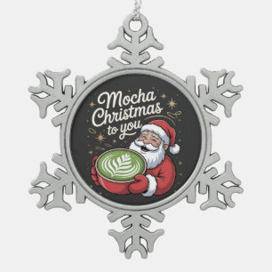 christmas 2026, snowflake pewter christmas ornament