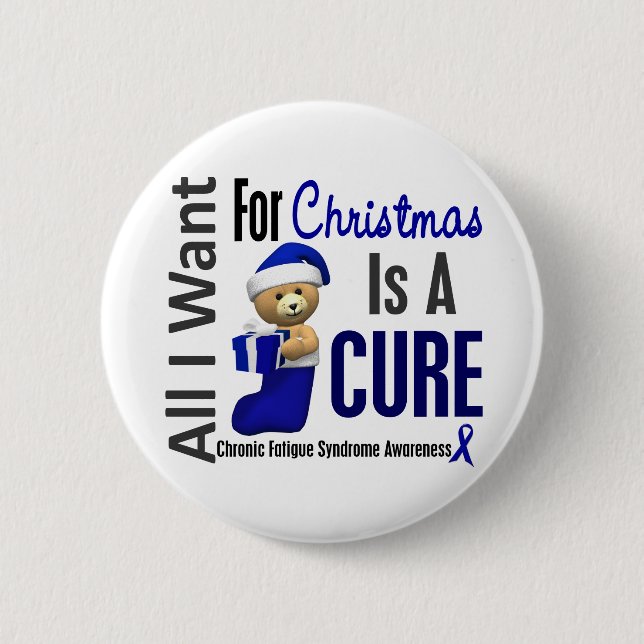 Christmas 2 CFS Chronic Fatigue Syndrome Inch Round Button (Front)