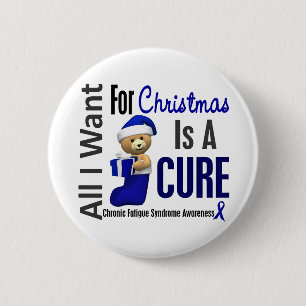 Christmas 2 CFS Chronic Fatigue Syndrome Inch Round Button