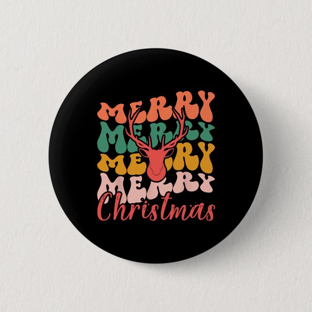 Christmas  2 inch round button (Front)