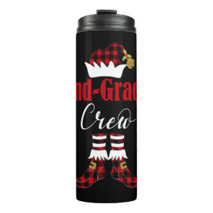 Christmas 2nd Grade Crew Elf Teacher Student Cute Thermal Tumbler