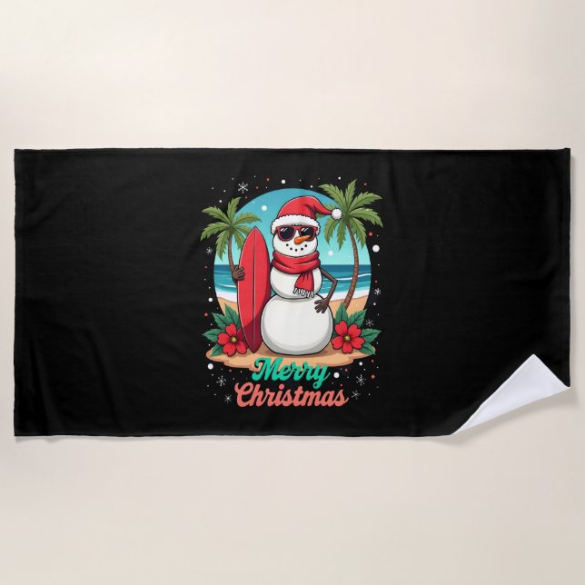 christmas (3) beach towel (Front)