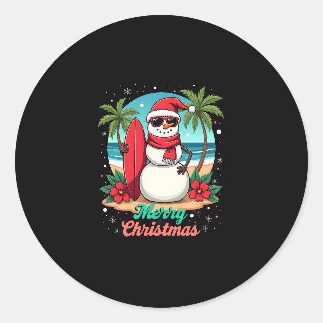christmas (3) classic round sticker (Front)