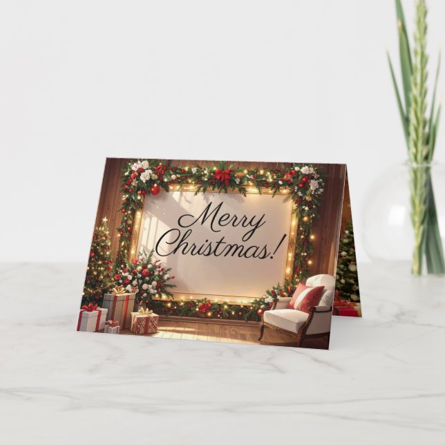 Christmas 3 Image Greeting Card (Front)