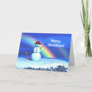 Christmas 3D Snowman Holiday Card