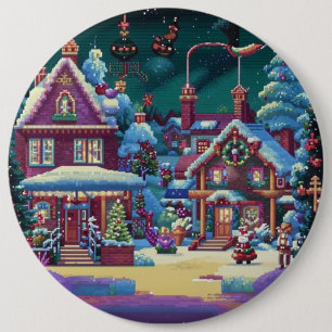 Christmas 4. 6 inch round button