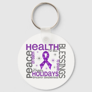 Christmas 4 Epilepsy Snowflakes Keychain