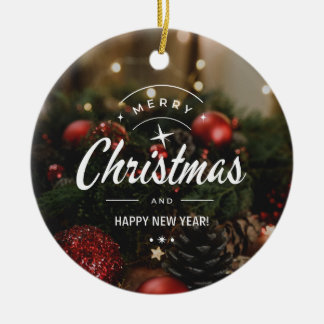 Christmas 5 ceramic ornament