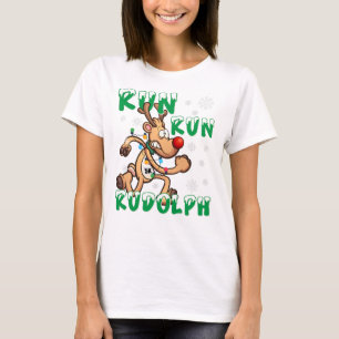 Christmas 5K Run Run Rudolph Holi T-Shirt