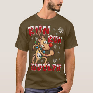 Christmas 5K Run Run Rudolph Holiday Team Running T-Shirt