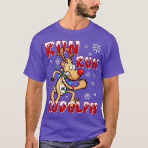Christmas 5K Run Run Rudolph Holiday Team Running T-Shirt