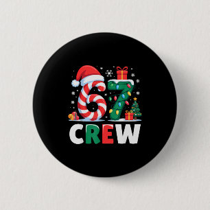 Christmas 67 Crew Brainrot Funny Candy Cane Lights 2 Inch Round Button