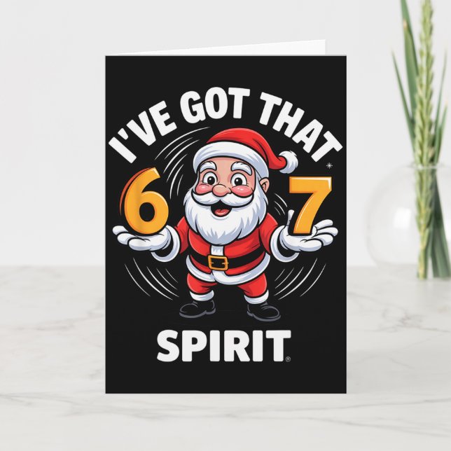 Christmas 67 Funny Xmas Six Seven Ugly Sweater 6-7 Card (Front)