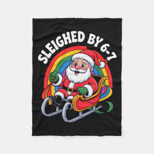 Christmas 67 Funny Xmas Six Seven Ugly Sweater 6-7 Fleece Blanket