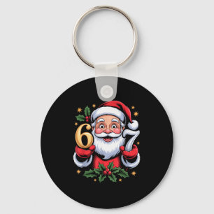 Christmas 67 Funny Xmas Six Seven Ugly Sweater 6-7 Keychain