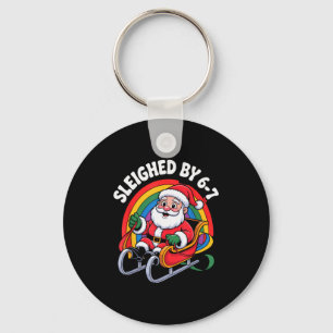Christmas 67 Funny Xmas Six Seven Ugly Sweater 6-7 Keychain